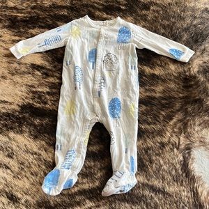 Miles baby 6 month onesie  blue and yellow popsicles